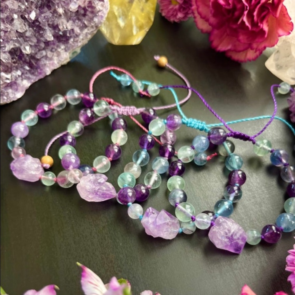 Amethyst Knotted Bracelet
